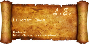 Lunczer Emma névjegykártya